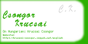 csongor krucsai business card